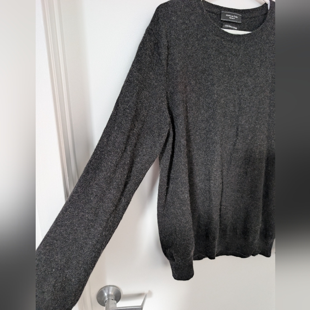 Mantovani Studio 100% Italian Cashmere Size XL Gray - Picture 2 of 7